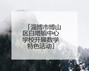 淄博市博山区白塔镇中心学校开展数学特色活动